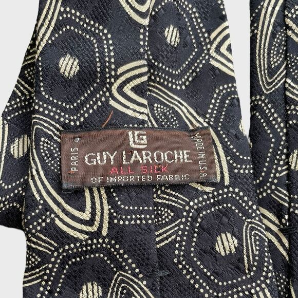 Vintage Guy Laroche 100% Silk Tie | Made in USA - Picture 2 of 4